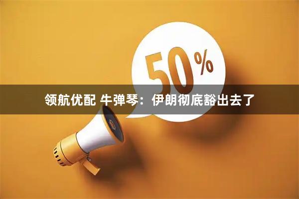 领航优配 牛弹琴：伊朗彻底豁出去了