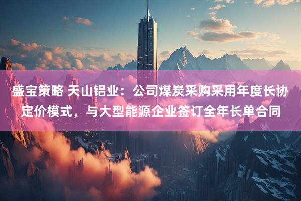 盛宝策略 天山铝业：公司煤炭采购采用年度长协定价模式，与大型能源企业签订全年长单合同