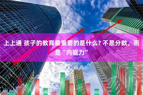 上上通 孩子的教育最重要的是什么? 不是分数，而是“内驱力”